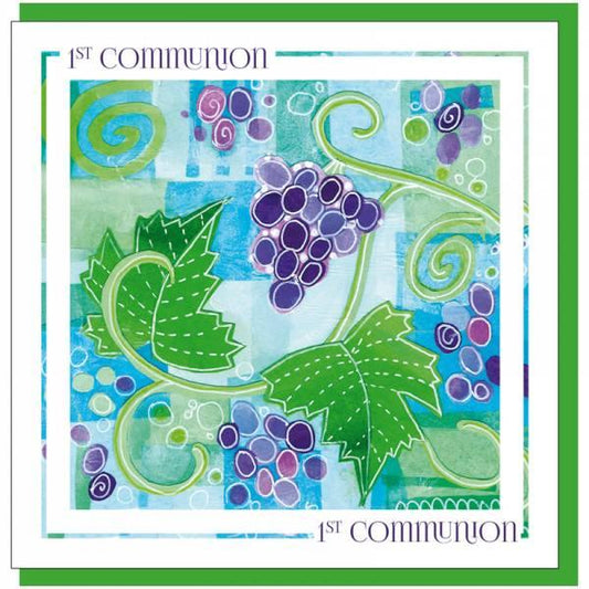 1st Communion Vine Greetings Card