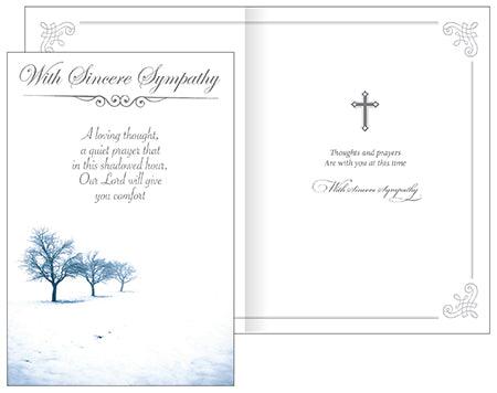 With Sincere Sympathy Card With Insert