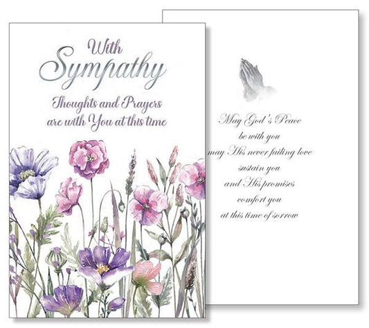 With Sympathy Card - Thoughts And Prayers