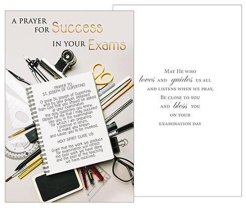 Prayer for exam success card