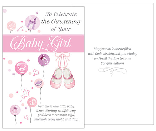 To Celebrate The Christening Of Your Baby Girl - Card