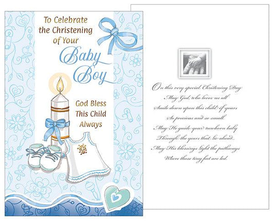 Celebrate the Christening of your Baby Boy - Card