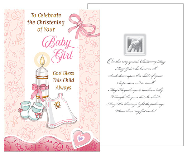 To Celebrate the Christening of your Baby Girl Card - God Bless This Child Always