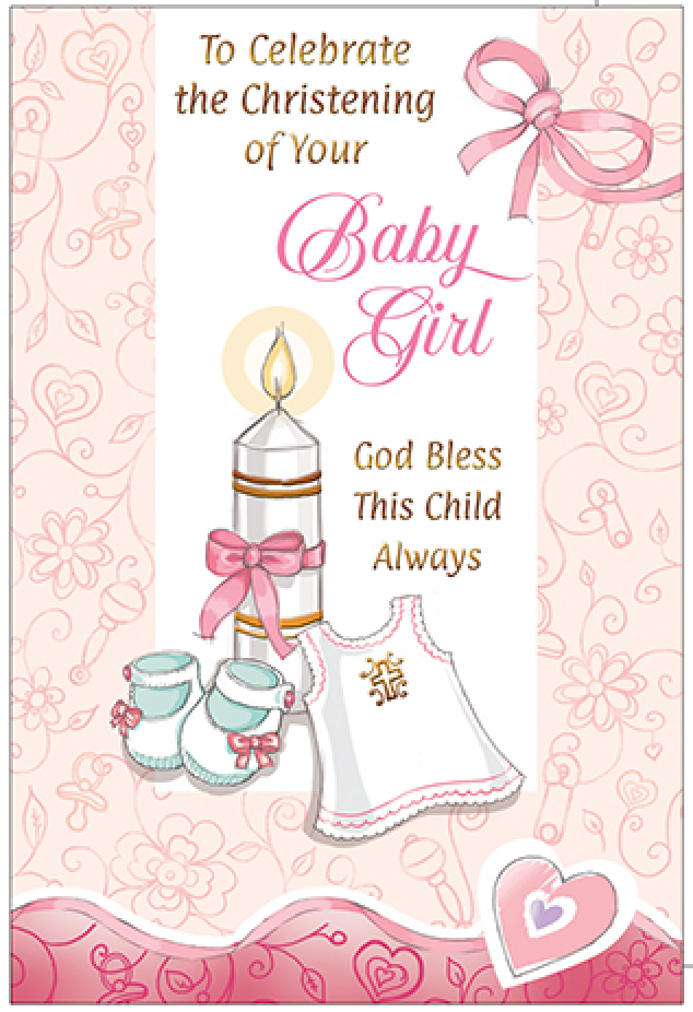 To Celebrate the Christening of your Baby Girl Card - God Bless This Child Always