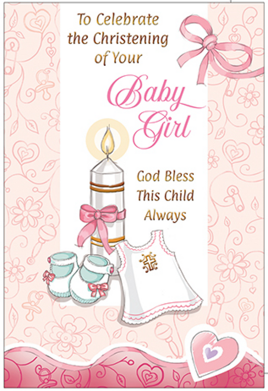 To Celebrate the Christening of your Baby Girl Card - God Bless This Child Always