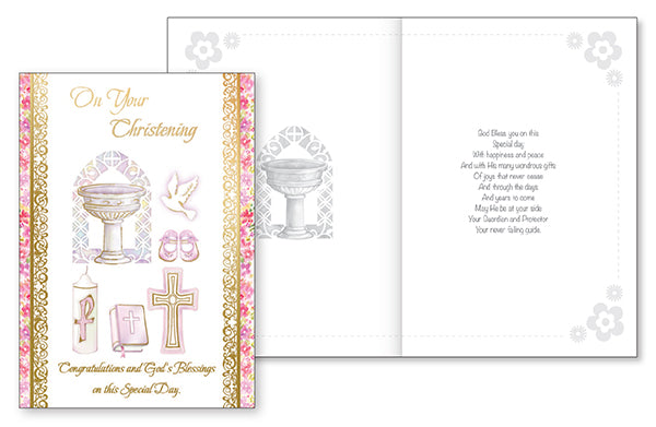 On Your Christening - Congratulations And God's Blessings