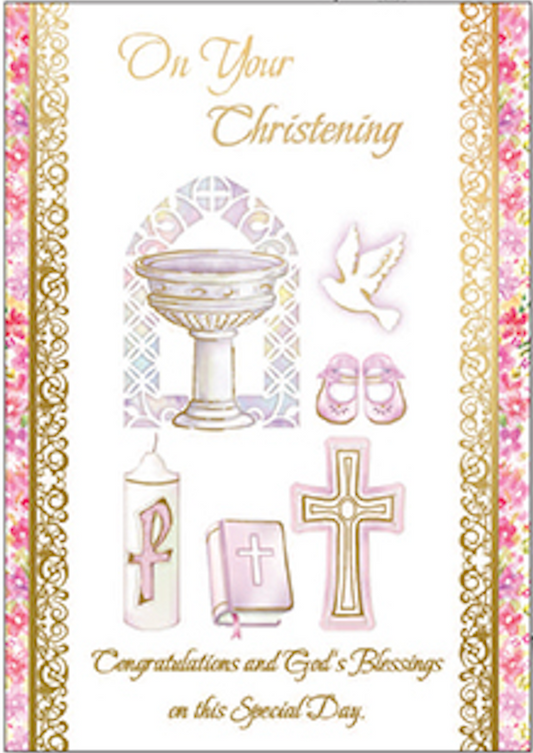 On Your Christening - Congratulations And God's Blessings