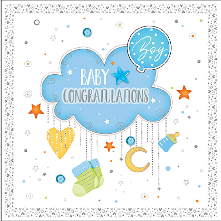 3D Boy Congratulations Card