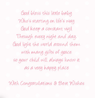 3D Baby Girl Congratulations Card