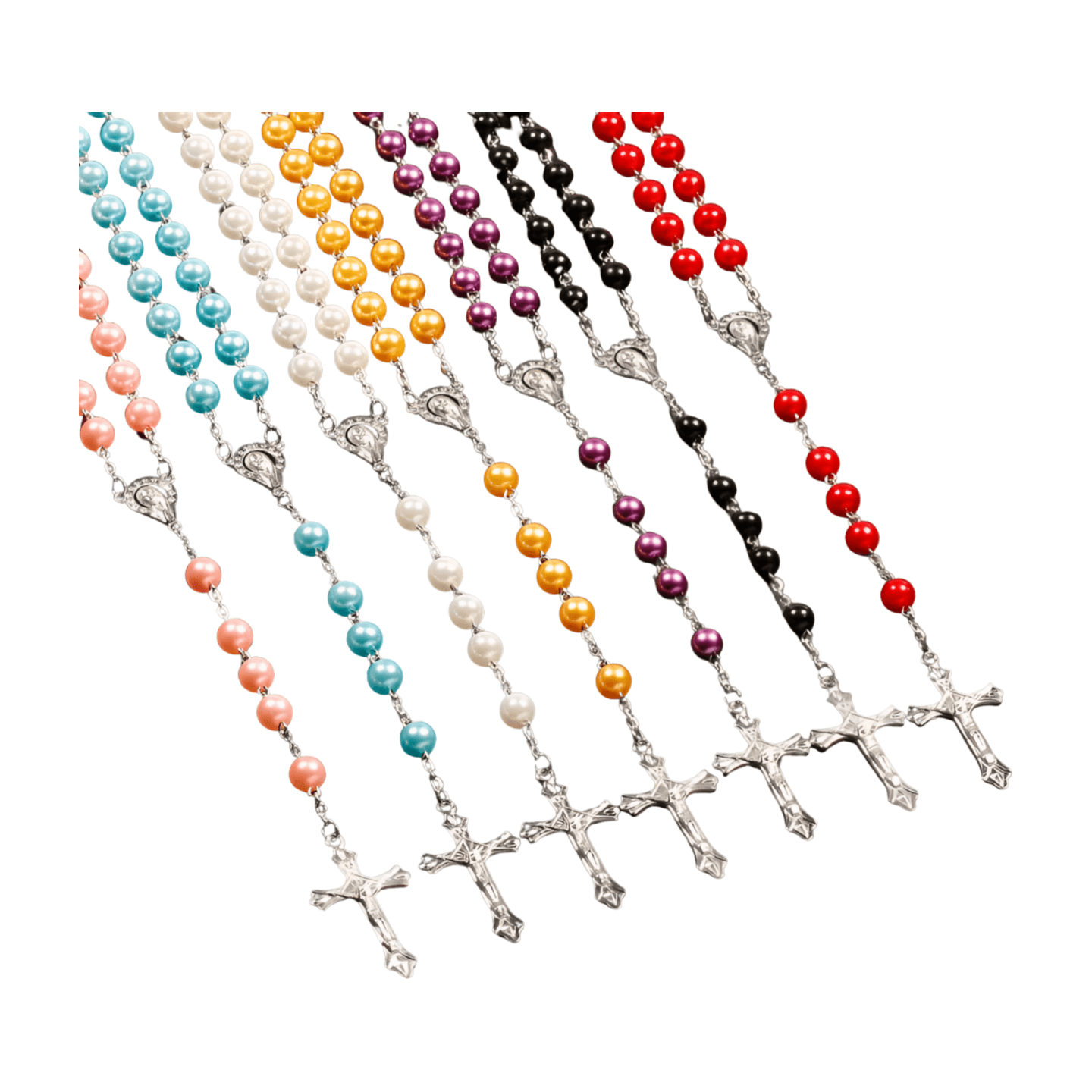 FWF Faux Pearl Rosary - Various Colours