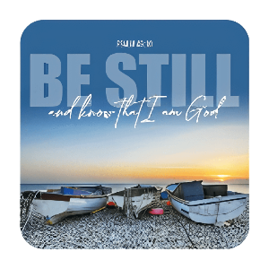 Be still Christian coaster mat