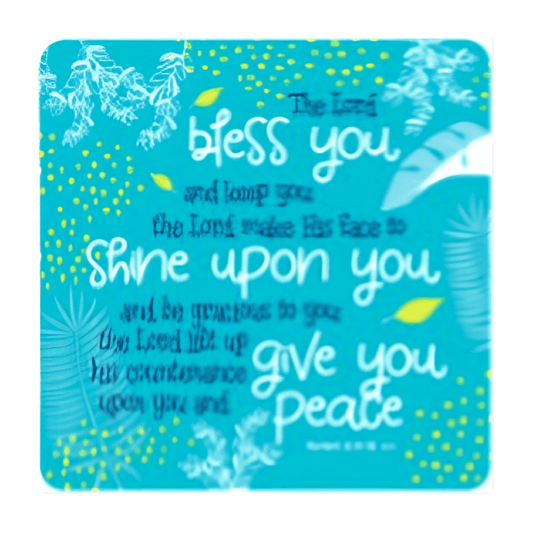 The Lord Bless You Teal Coaster