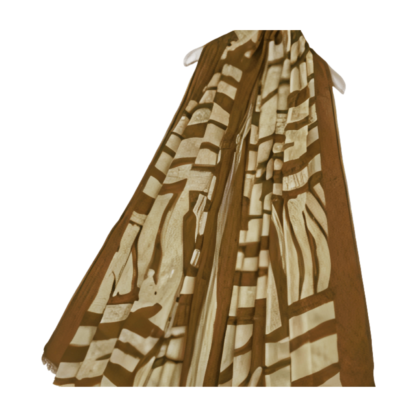 Zebra Print Frayed Scarf