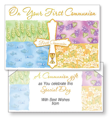 Holy Communion Gift Wallet Card - Symbolic