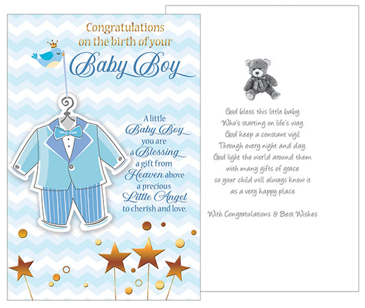 Congratulations on the birth of your Baby Boy - Card