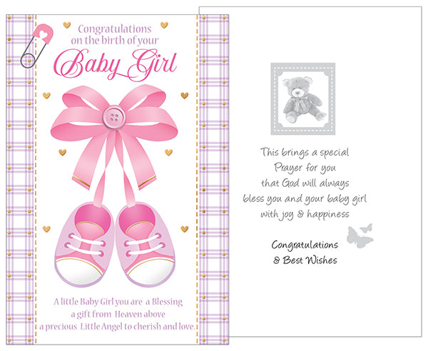 Congratulations on the birth of your Baby Girl - Card