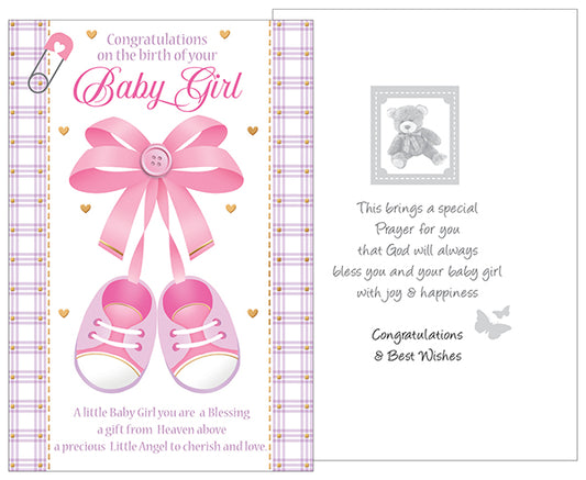 Congratulations on the birth of your Baby Girl - Card