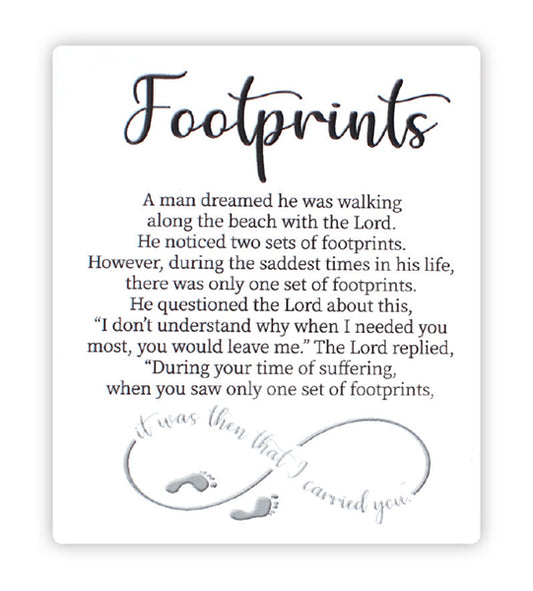 Footprints  - Ceramic Message Plaque