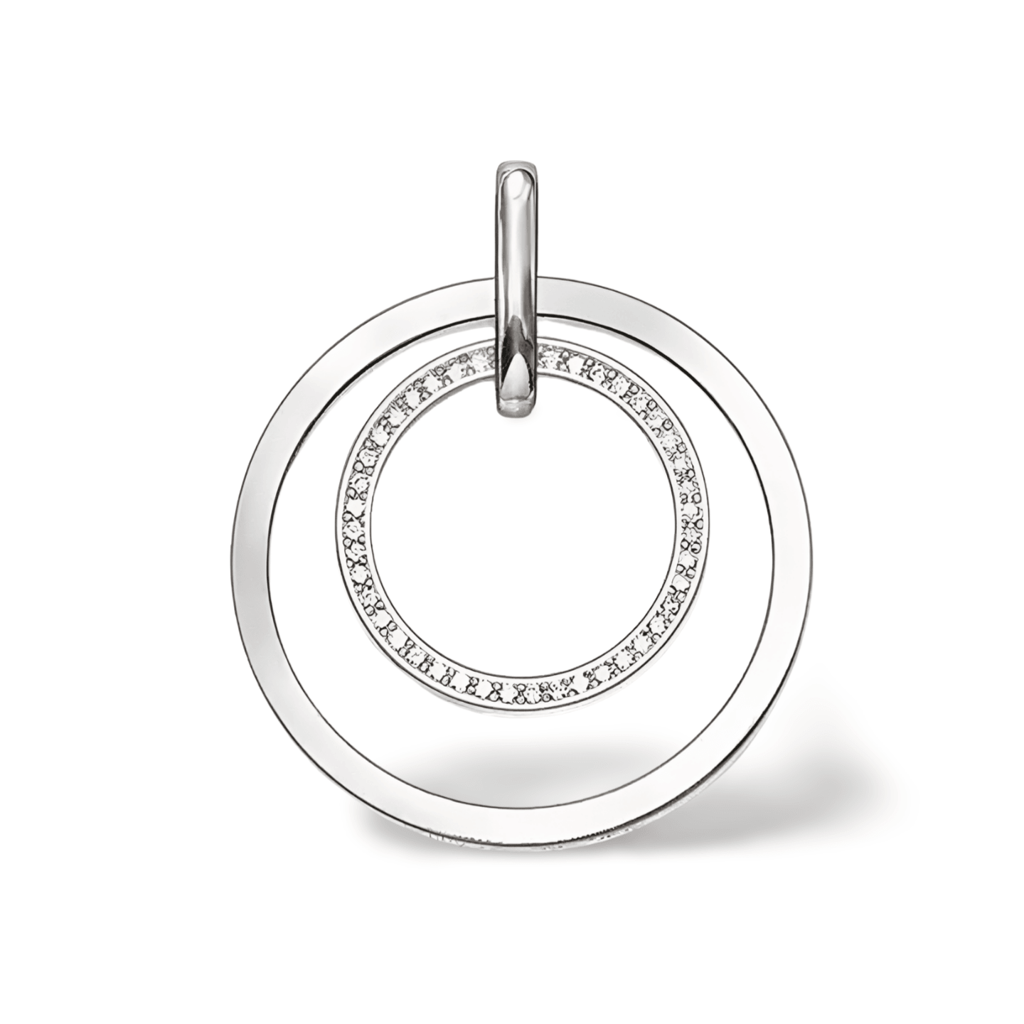 FWF Sterling Silver Double Circles Pendant