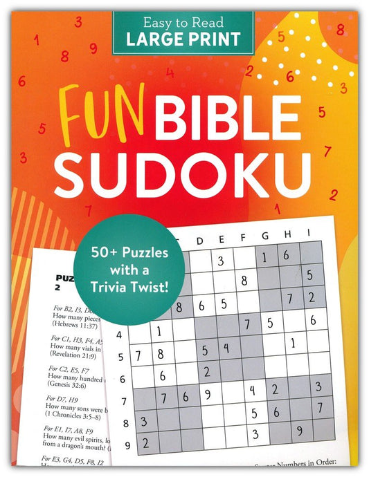 Fun Bible Sudoku Large Print: More than 50 Puzzles with a Trivia Twist!