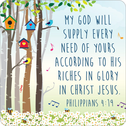 God Will Supply (Philippians 4:19) Coaster