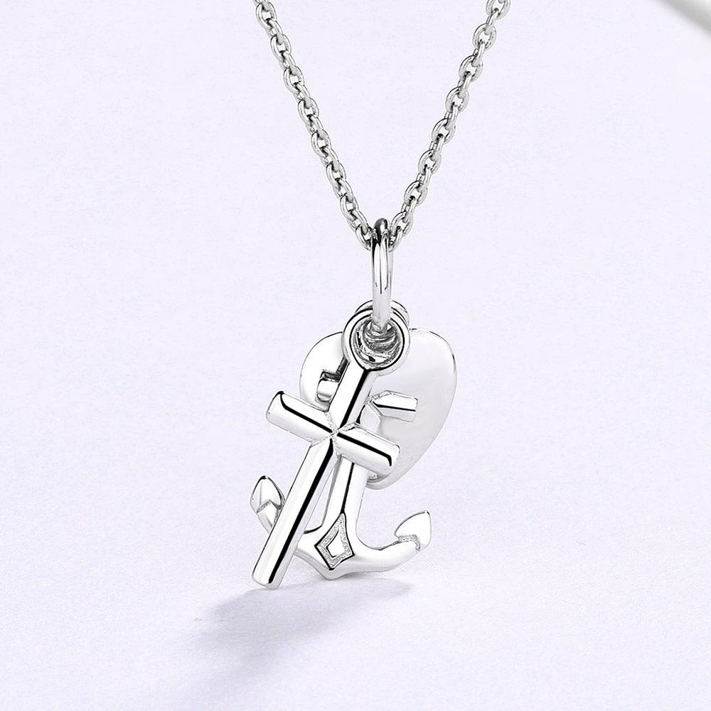 FWF S925 Sterling Silver Faith, Hope & Love Pendant With 45cm Chain