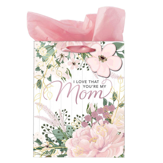 I Love That You're My Mom -  Gift Bag MD Pink