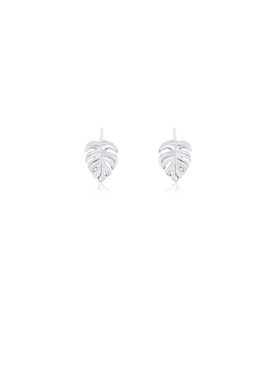 FWF Sterling Silver S925 Large Leaf Earring - 18K Gold plated or Silver