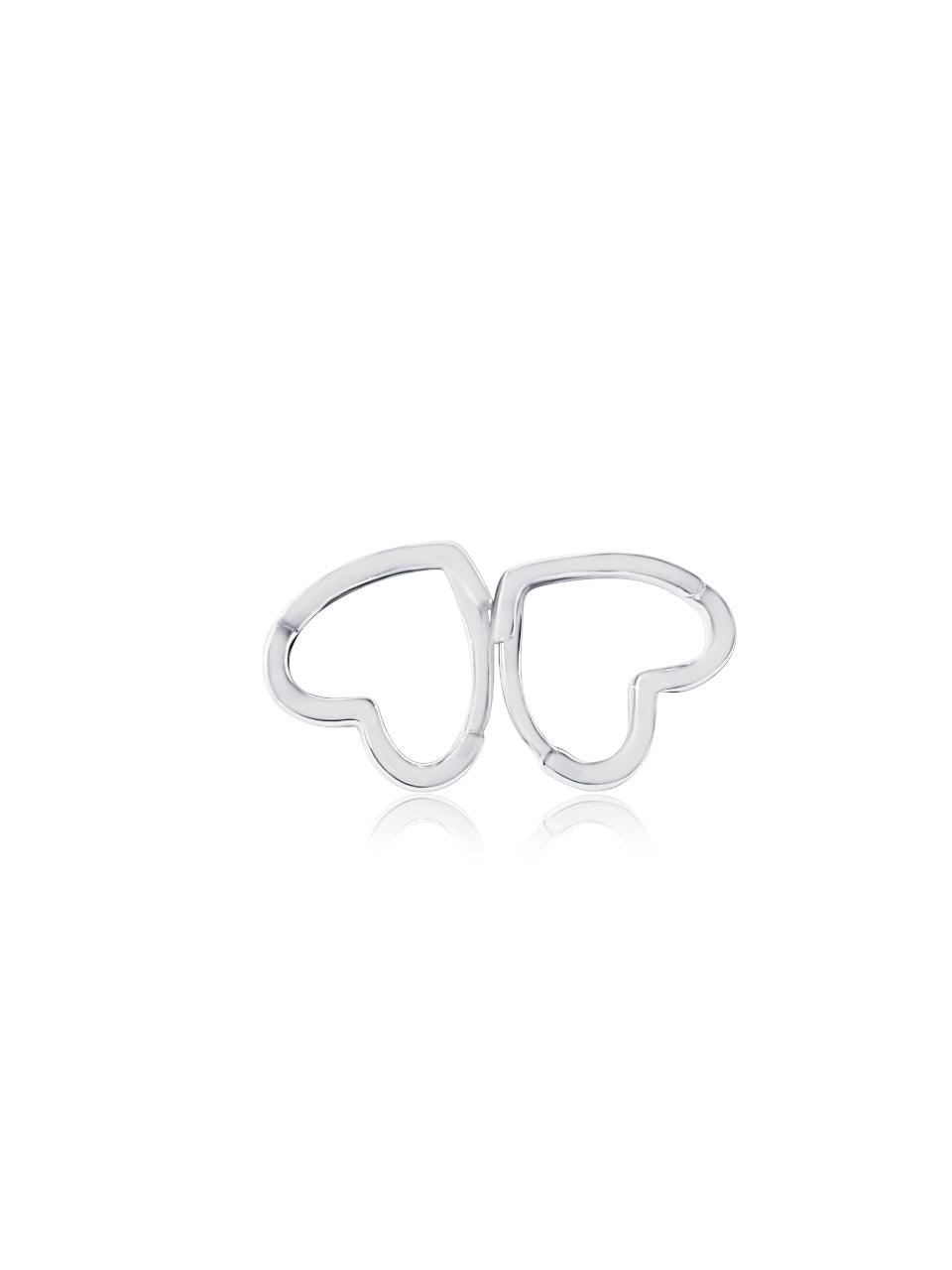 FWF Sterling Silver S925 Heart Earring - 18K Gold or Silver