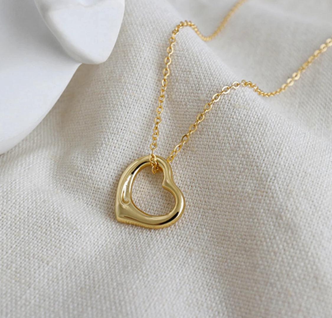 FWF 18K Gold Plated Sterling Silver Heart Necklace