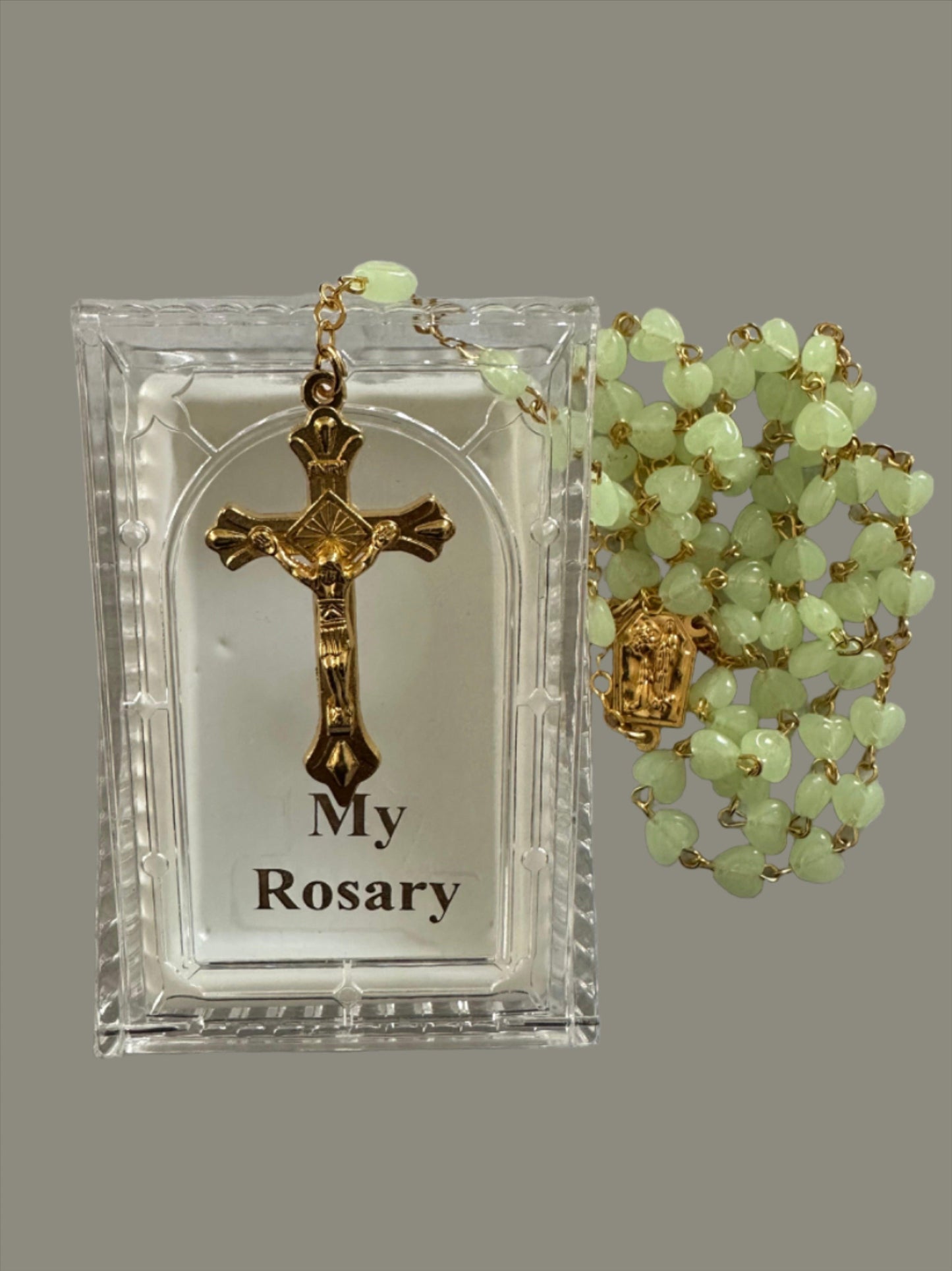 Adult Glass Rosary - Luminous Oval Bead