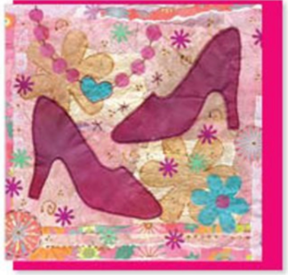 Ladies Shoes Small Notelet Card