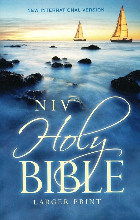 NIV Holy Bible Economy Edition, Larger Print - Blue