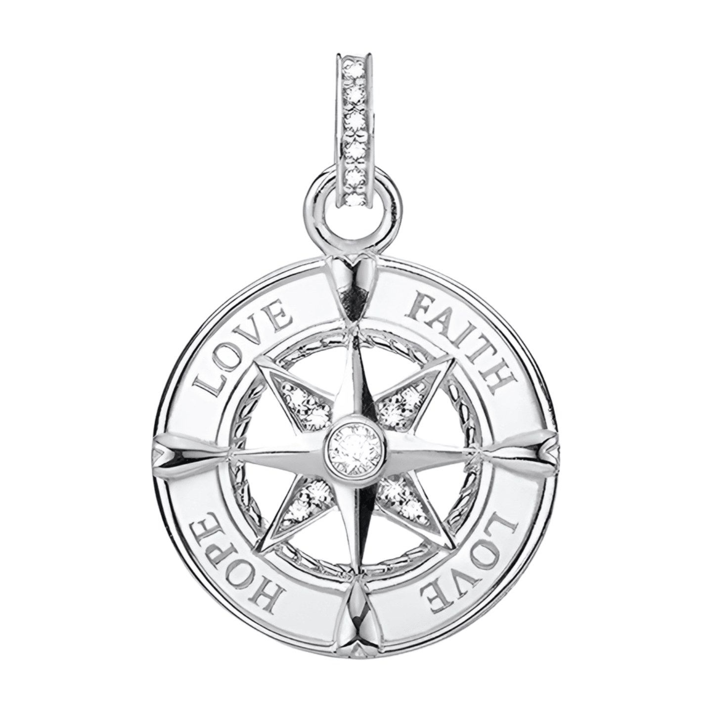 FWF Sterling Silver Faith, Love & Hope Pendant