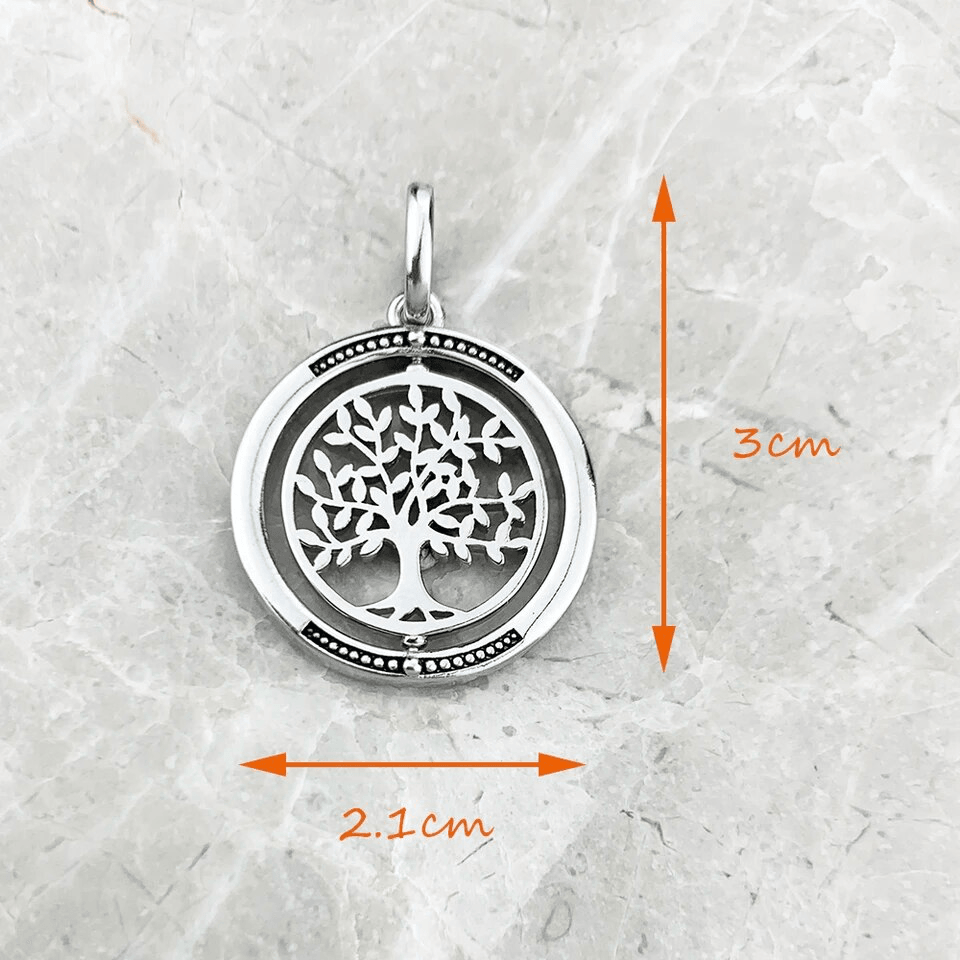 FWF S925 Sterling Silver Rotating Tree Of Life Pendant