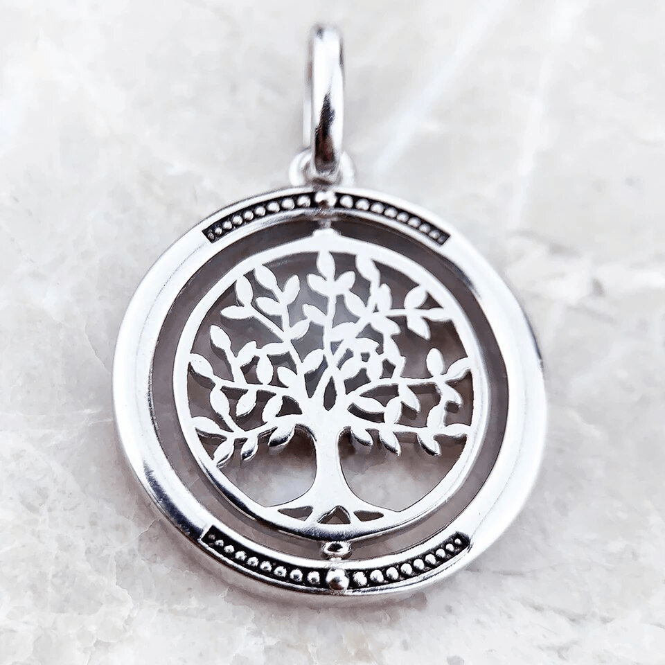 FWF S925 Sterling Silver Rotating Tree Of Life Pendant