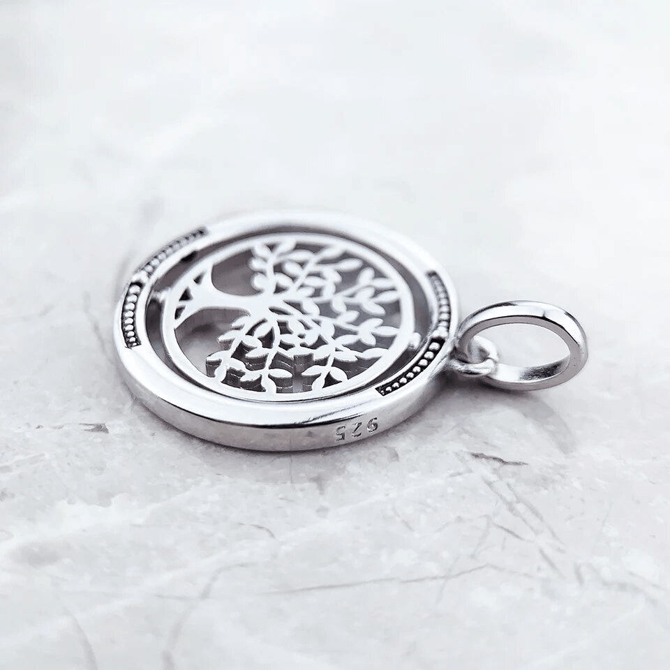 FWF S925 Sterling Silver Rotating Tree Of Life Pendant