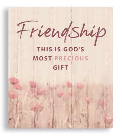 Friendship - Porcelain Message Plaque