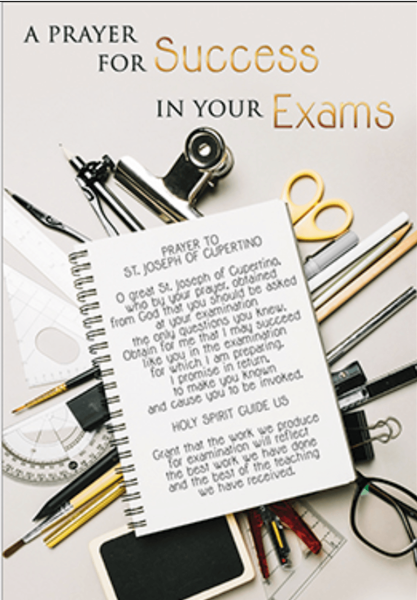 A Prayer For Success in your Exams - Card