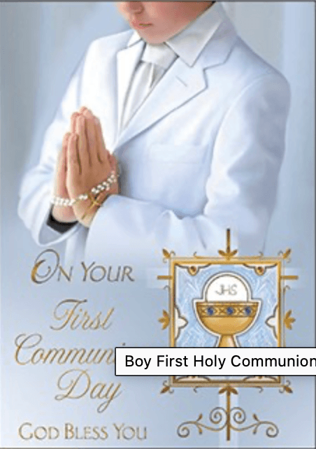 Holy Communion Handcrafted Keepsake – Boy