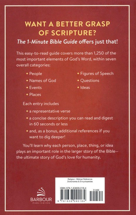 The 1-Minute Bible Guide: More Than 1,250 Quick, Easy-to-Read Entries on People, Places, Events, and More