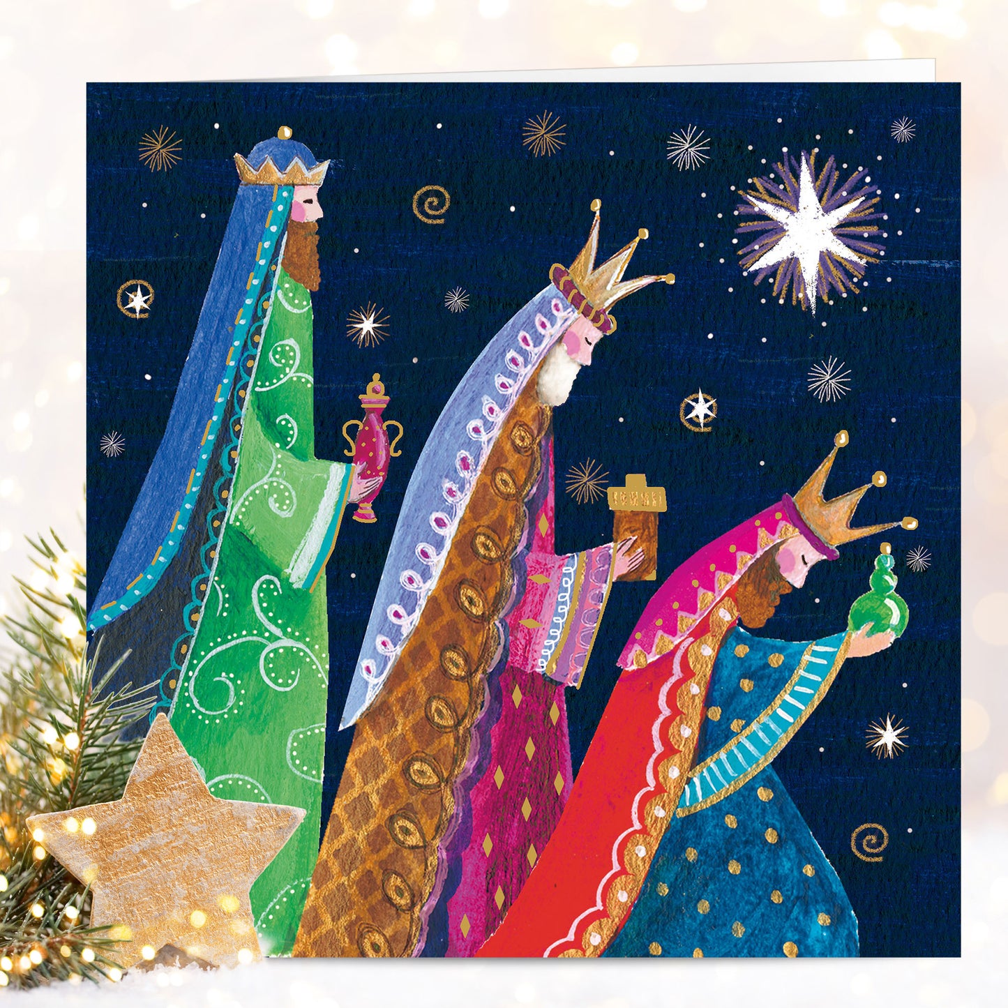 Three Kings Christian Christmas Card