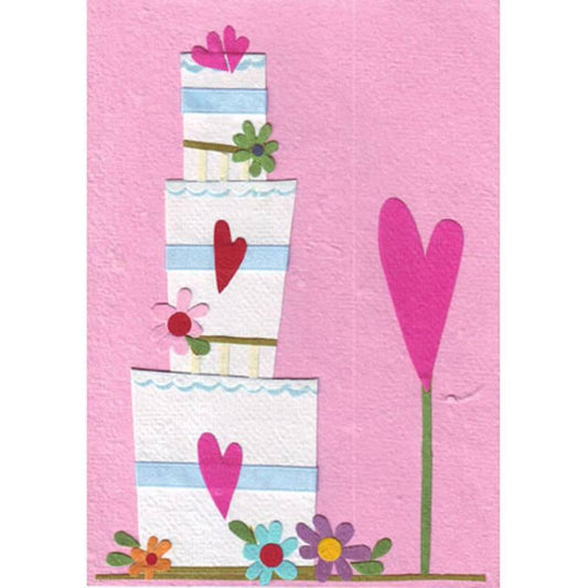 Wedding Cake Handmade Greetings card