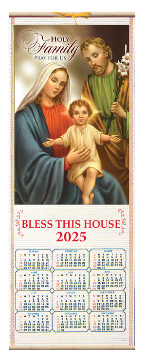 Wood Scroll Calendar - Holy Family